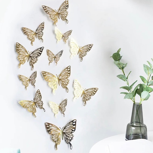 Other - Golden Butterflies Wall Decor